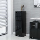 Bathroom cabinet 30x30x95 cm treated wood black