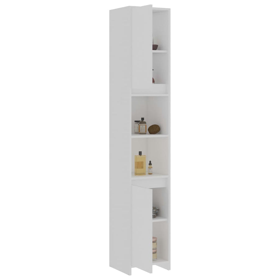 Badkamerkast 30X30X83,5 Cm Spaanplaat Wit Zonder handvat