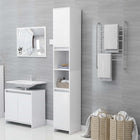 Bathroom cabinet 30x30x183.5 cm engineered wood white