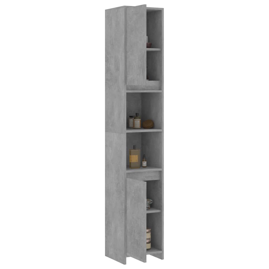 Badkamerkast 30X30X83,5 Cm Spaanplaat Betongrijs Zonder handvat