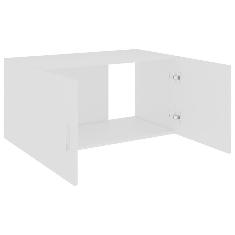 Hangkast 80x39x40 cm bewerkt hout wit Wit