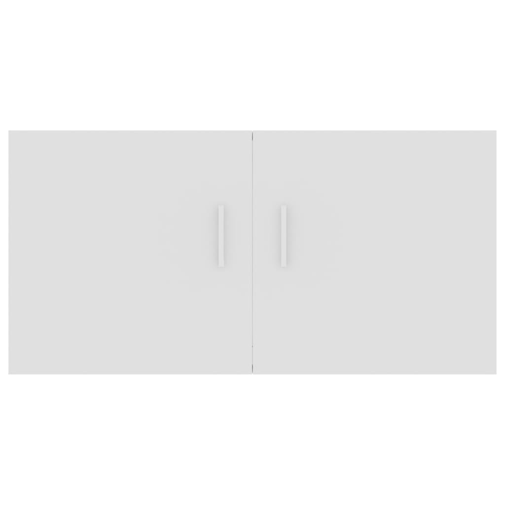 Hangkast 80x39x40 cm bewerkt hout wit Wit