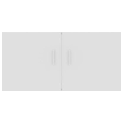 Hangkast 80x39x40 cm bewerkt hout wit Wit