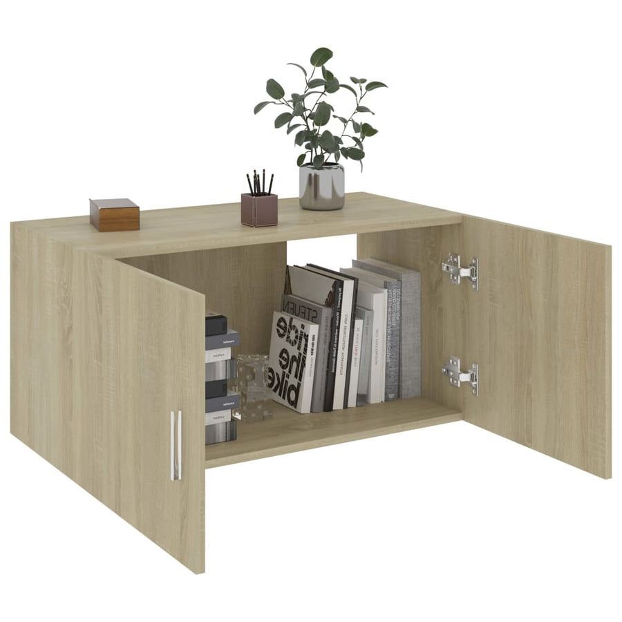 Hangkast 80X39X40 Cm Spaanplaat Kleurig Sonoma eiken