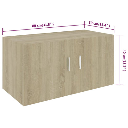 Hangkast 80X39X40 Cm Spaanplaat Kleurig Sonoma eiken