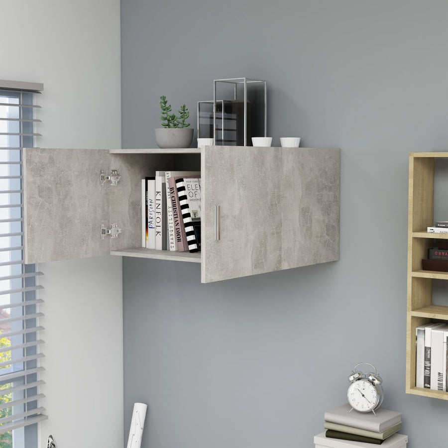 Hangkast 80x39x40 cm spaanplaat betongrijs Betongrijs