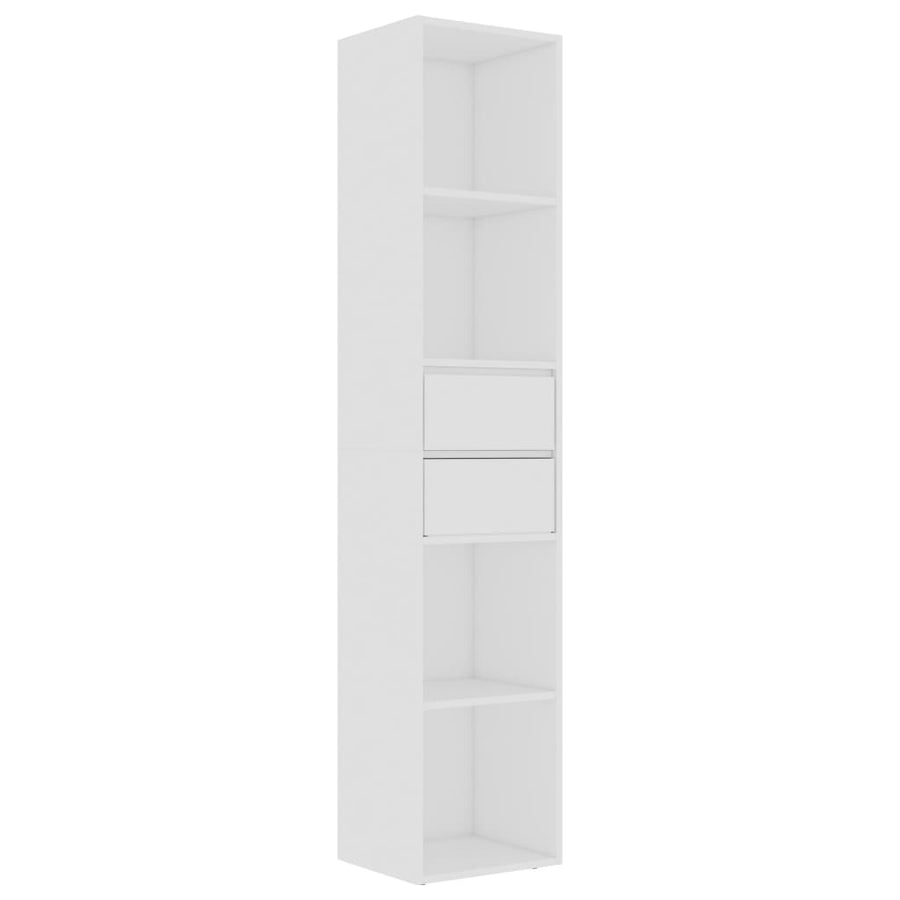 Boekenkast 36x30x171 cm bewerkt hout wit Wit