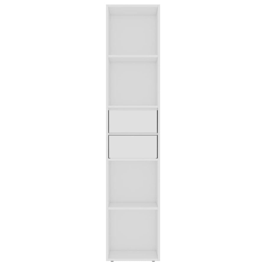 Boekenkast 36x30x171 cm bewerkt hout wit Wit
