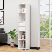 Boekenkast 36x30x171 cm bewerkt hout wit wandmontage