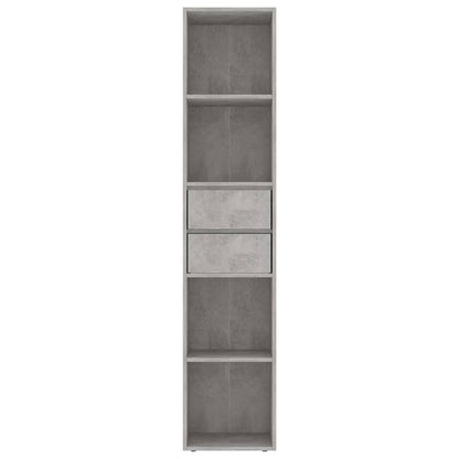 Boekenkast 36x30x171 cm spaanplaat betongrijs Betongrijs