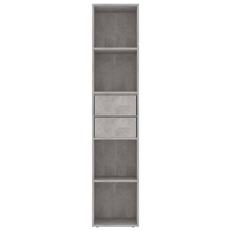Boekenkast 36x30x171 cm spaanplaat betongrijs Betongrijs