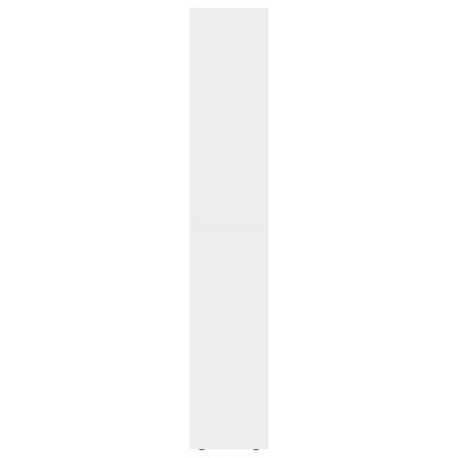 Boekenkast 36x30x171 cm spaanplaat hoogglans wit Hoogglans wit