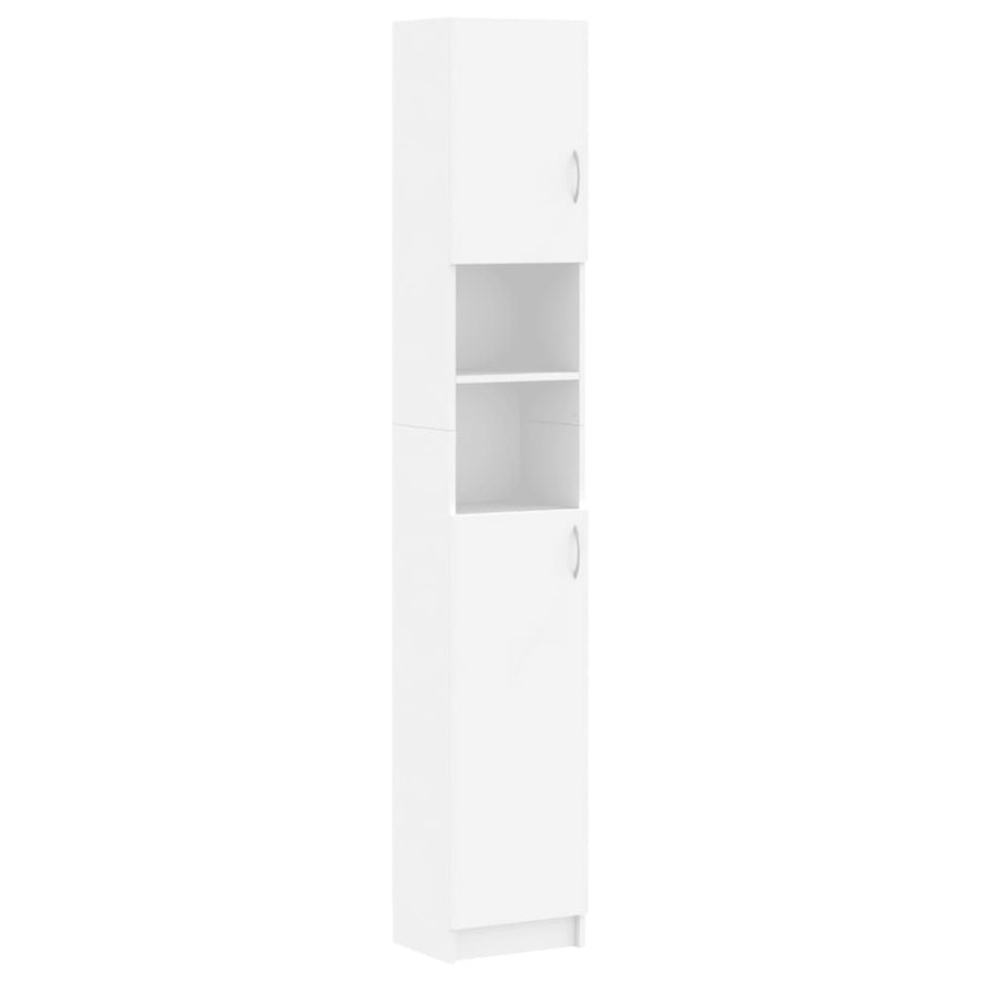 Badkamerkast 32X25,5X90 Cm Bewerkt Hout Wit