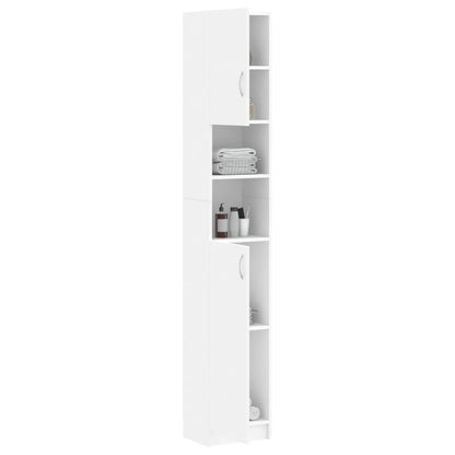 Badkamerkast 32X25,5X90 Cm Bewerkt Hout Wit