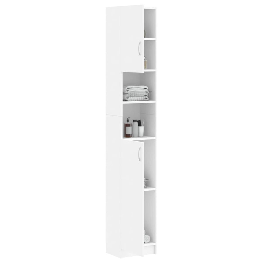 Badkamerkast 32X25,5X90 Cm Bewerkt Hout Wit
