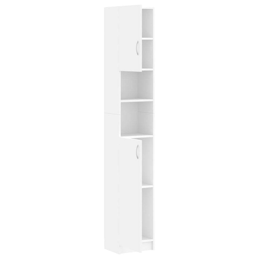 Badkamerkast 32X25,5X90 Cm Bewerkt Hout Wit
