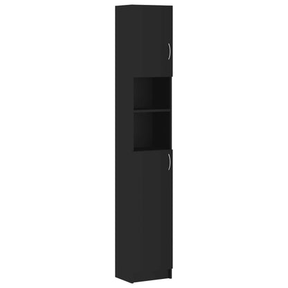 Badkamerkast 32X25,5X90 Cm Spaanplaat Zwart