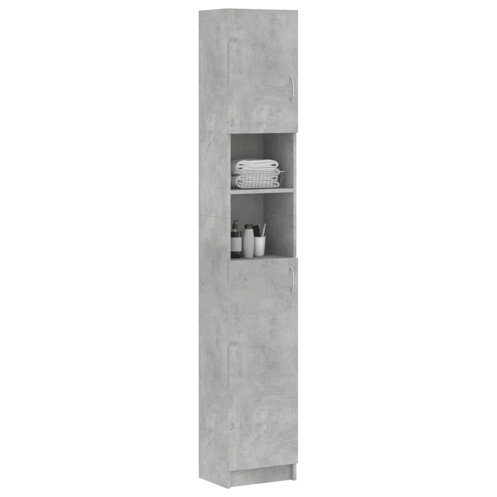 Badkamerkast 32X25,5X90 Cm Spaanplaat Betongrijs