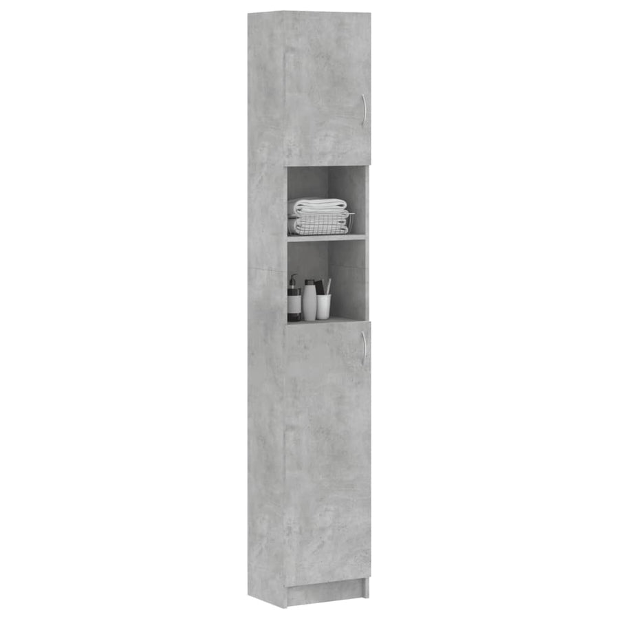 Badkamerkast 32X25,5X90 Cm Spaanplaat Betongrijs