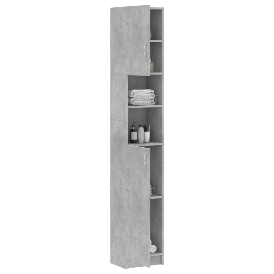 Badkamerkast 32X25,5X90 Cm Spaanplaat Betongrijs