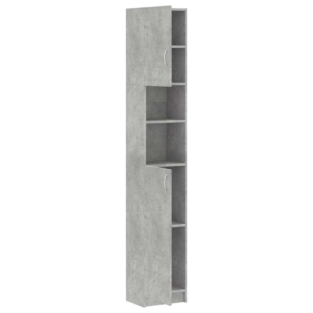 Badkamerkast 32X25,5X90 Cm Spaanplaat Betongrijs