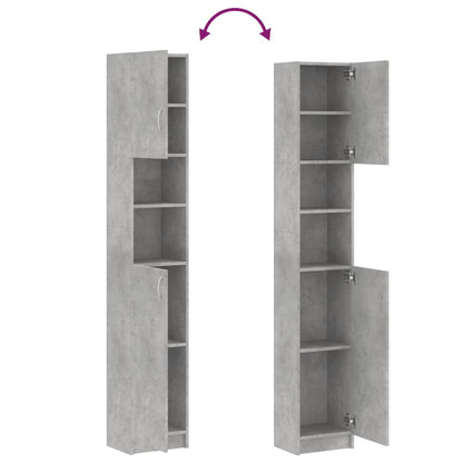 Badkamerkast 32X25,5X90 Cm Spaanplaat Betongrijs