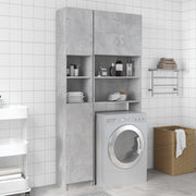 Badkamerkast 32x25,5x190 cm spaanplaat betongrijs