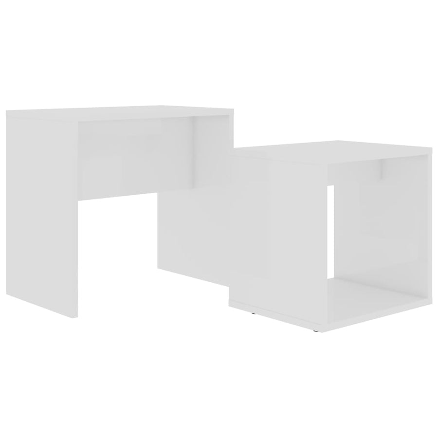 Salontafelset 48X30X45 Cm Bewerkt Hout Wit