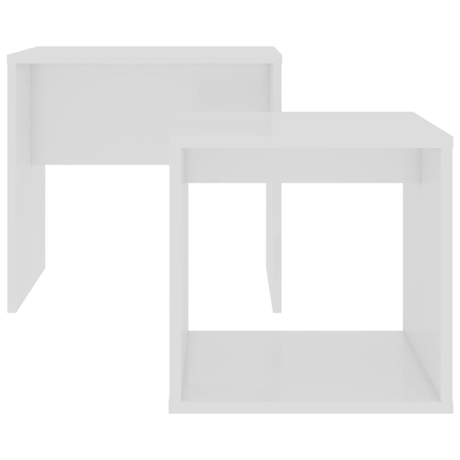 Salontafelset 48X30X45 Cm Bewerkt Hout Wit