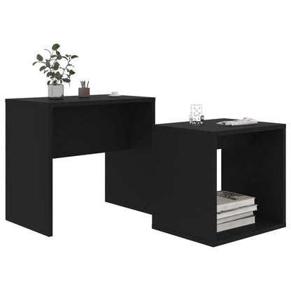 Salontafelset 48X30X45 Cm Spaanplaat Zwart