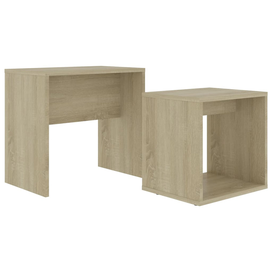 Salontafelset 48X30X45 Cm Spaanplaat Kleurig Sonoma eiken