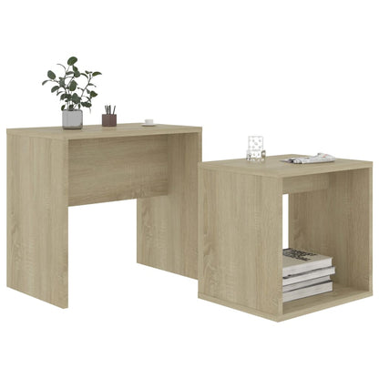 Salontafelset 48X30X45 Cm Spaanplaat Kleurig Sonoma eiken