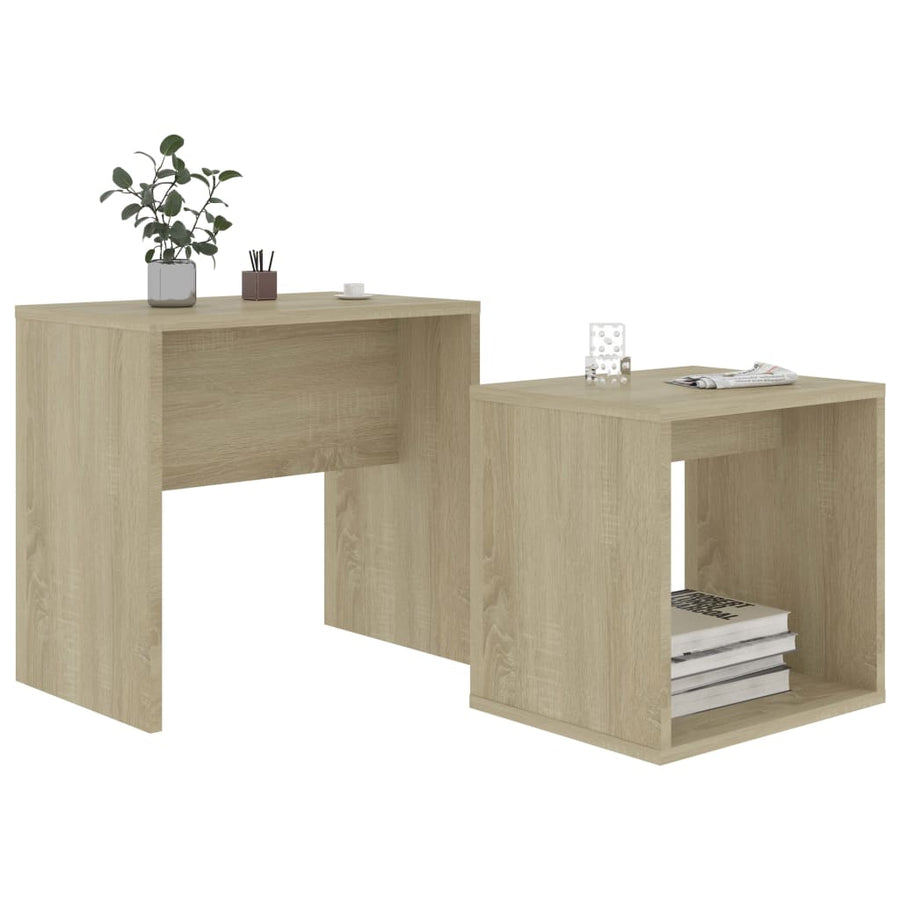 Salontafelset 48X30X45 Cm Spaanplaat Kleurig Sonoma eiken