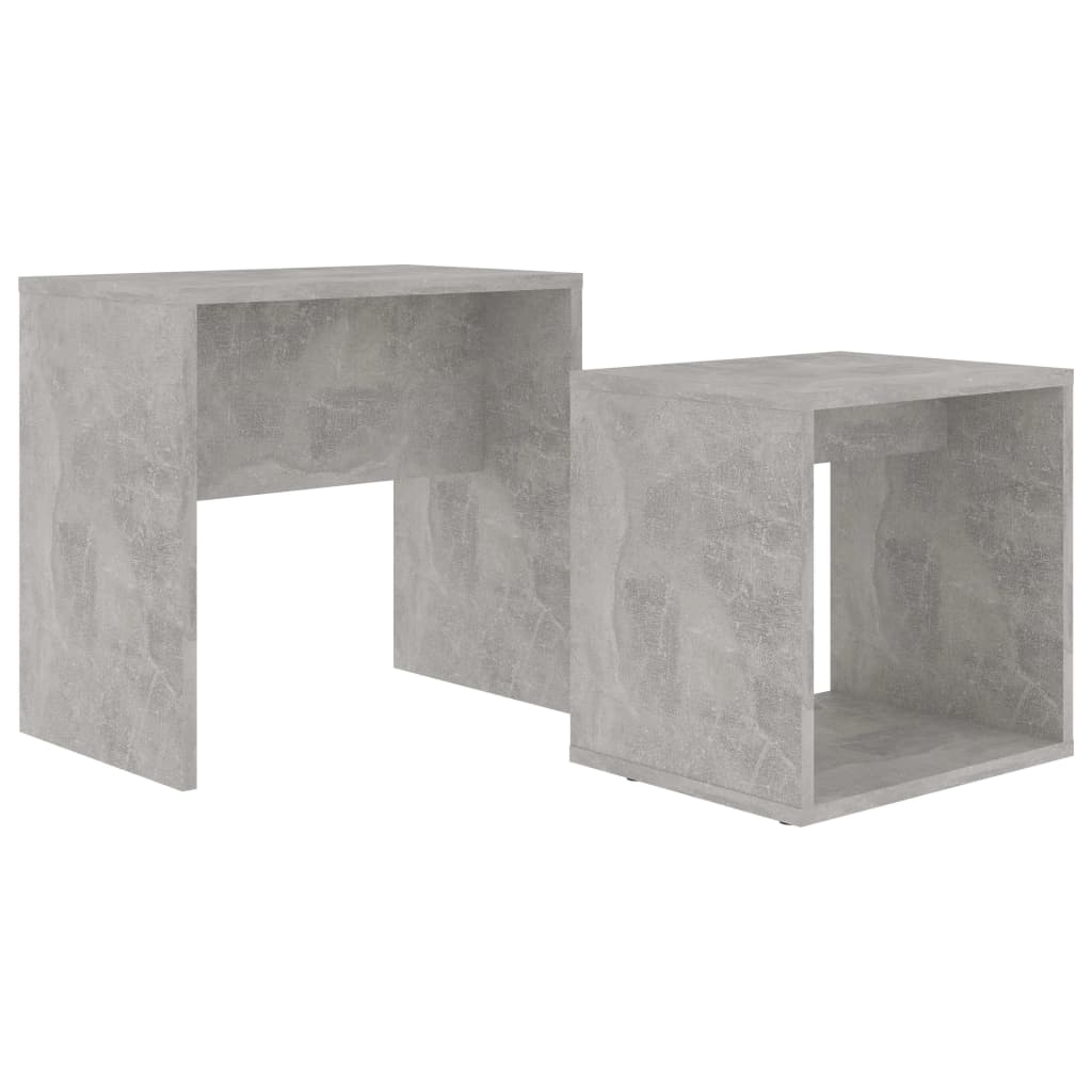 Salontafelset 48X30X45 Cm Spaanplaat Betongrijs