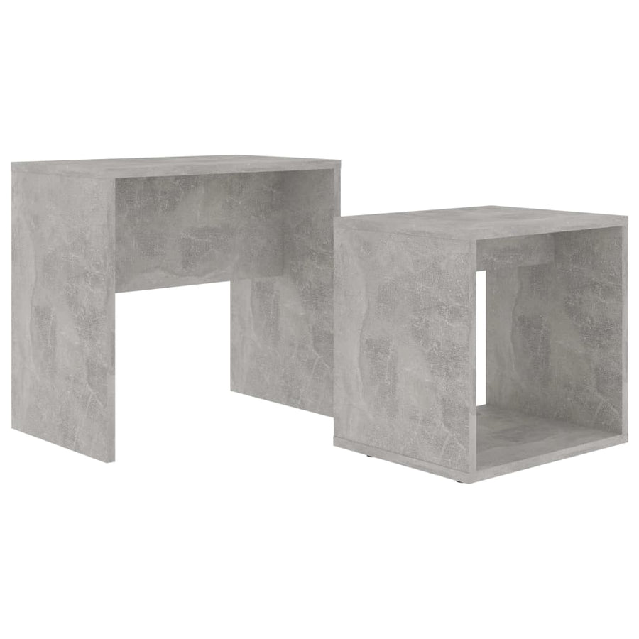 Salontafelset 48X30X45 Cm Spaanplaat Betongrijs