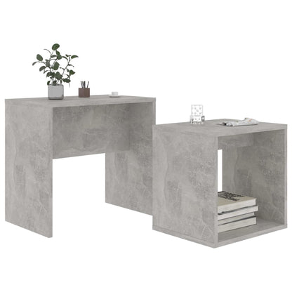 Salontafelset 48X30X45 Cm Spaanplaat Betongrijs
