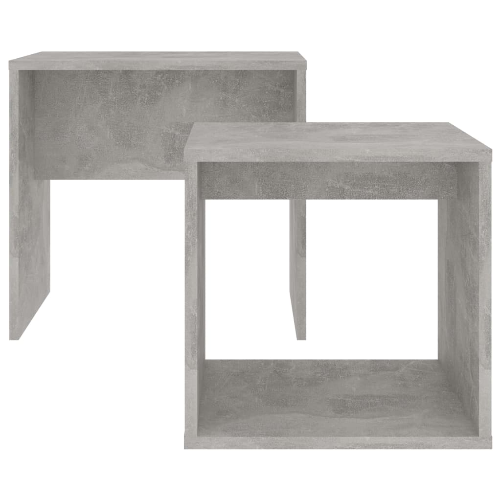 Salontafelset 48X30X45 Cm Spaanplaat Betongrijs
