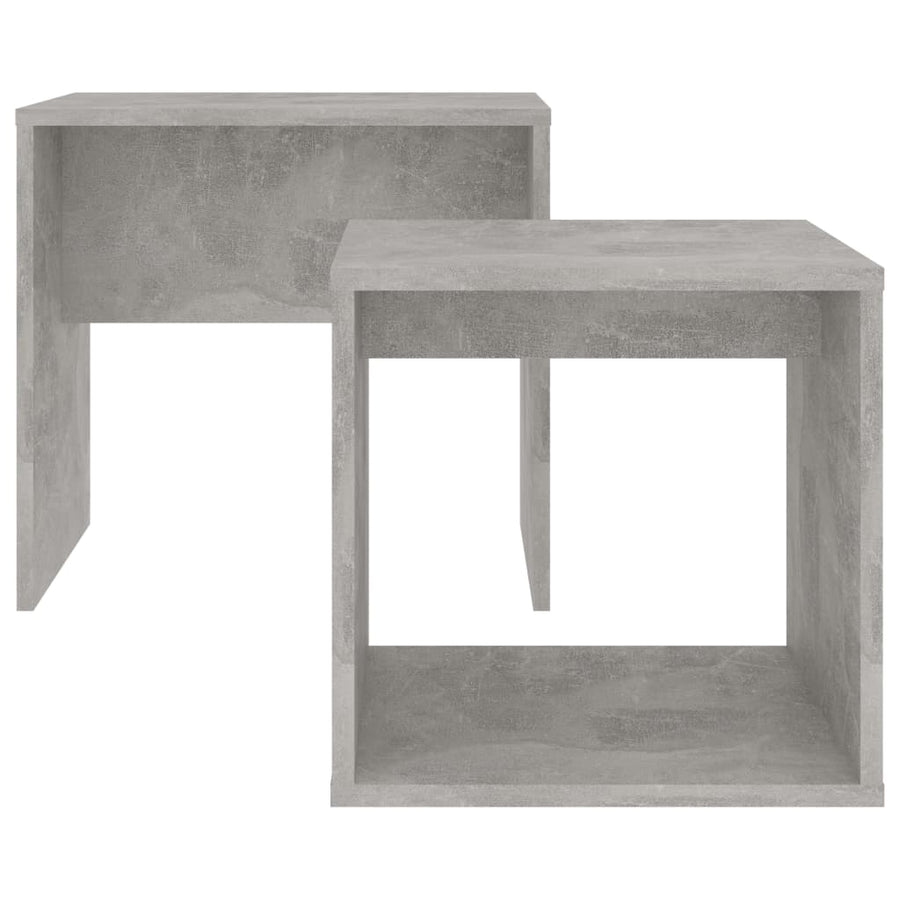 Salontafelset 48X30X45 Cm Spaanplaat Betongrijs