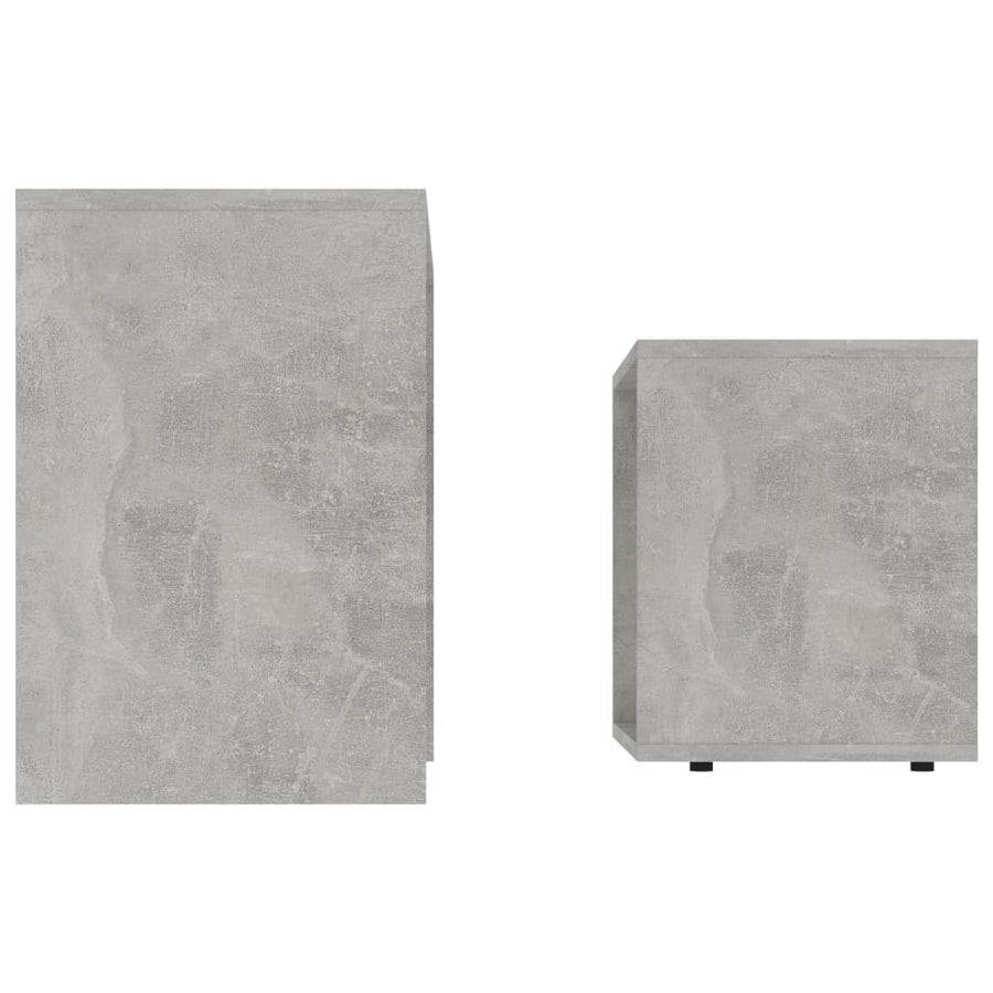 Salontafelset 48X30X45 Cm Spaanplaat Betongrijs