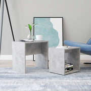 Coffee table set 48x30x45 cm treated wood concrete grey