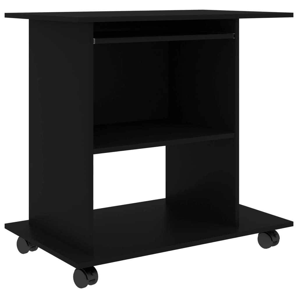 Computerbureau 80X50X75 Cm Spaanplaat Zwart