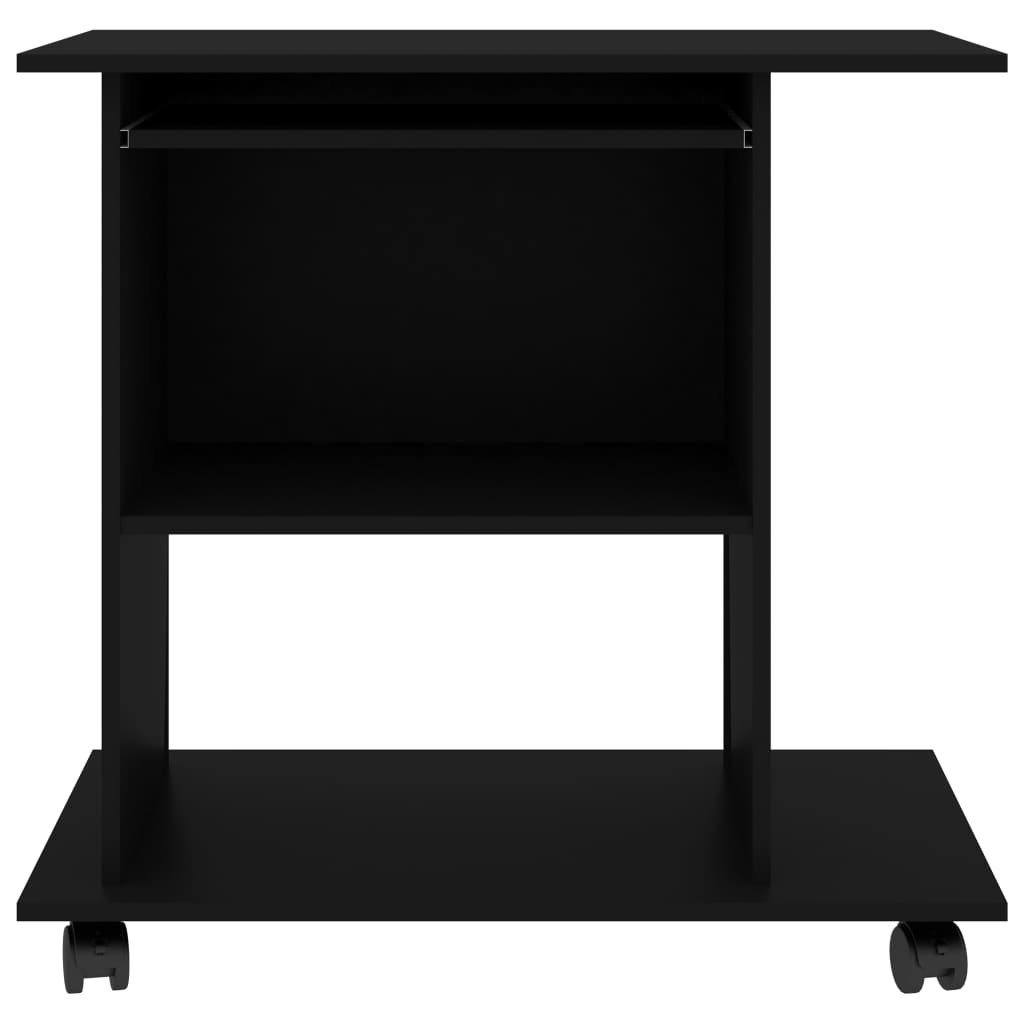 Computerbureau 80X50X75 Cm Spaanplaat Zwart