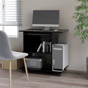 Computerbureau 80x50x75 cm spaanplaat zwart
