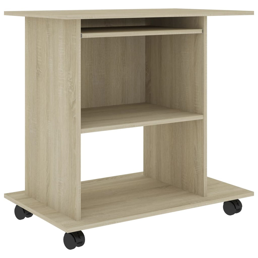 Computerbureau 80x50x75 cm spaanplaat sonoma eikenkleurig Sonoma eiken