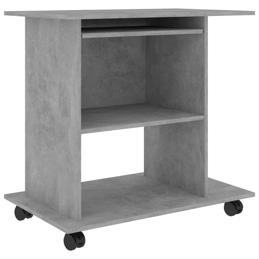 Computerbureau 80x50x75 cm spaanplaat betongrijs Betongrijs