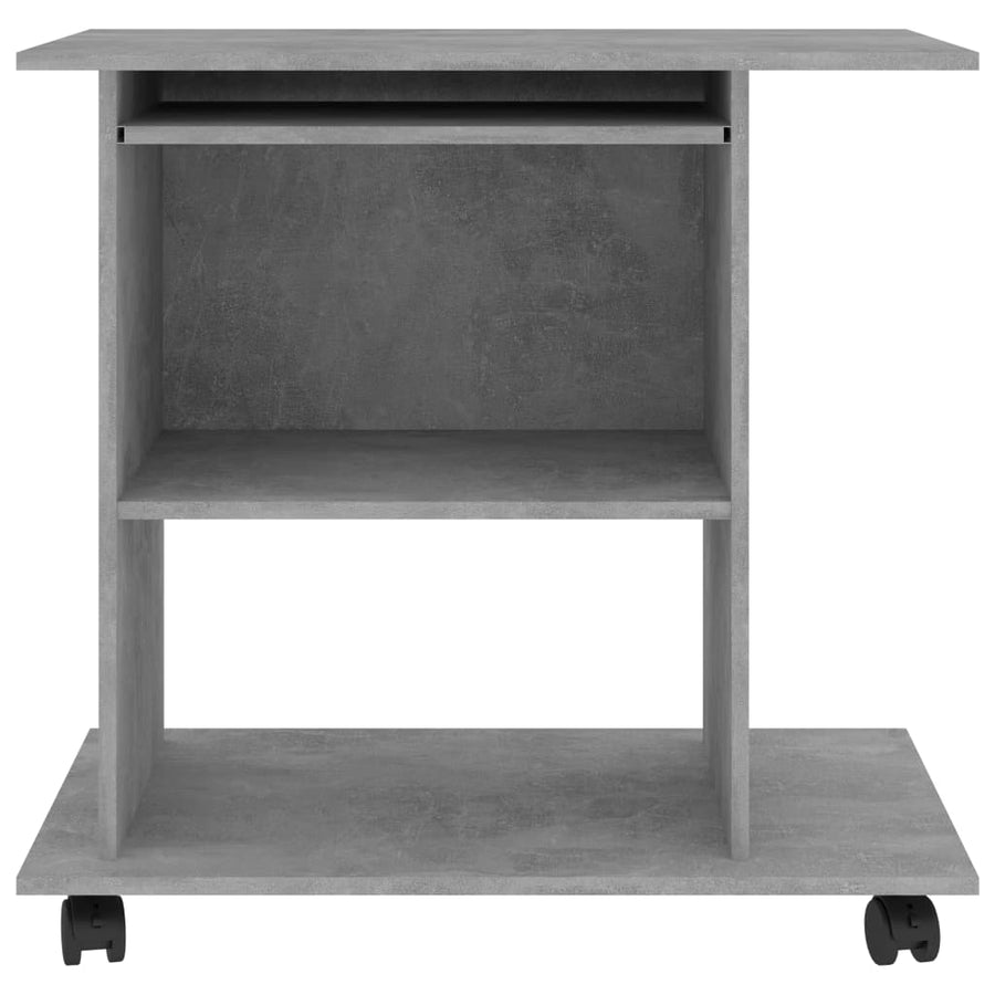 Computerbureau 80x50x75 cm spaanplaat betongrijs Betongrijs