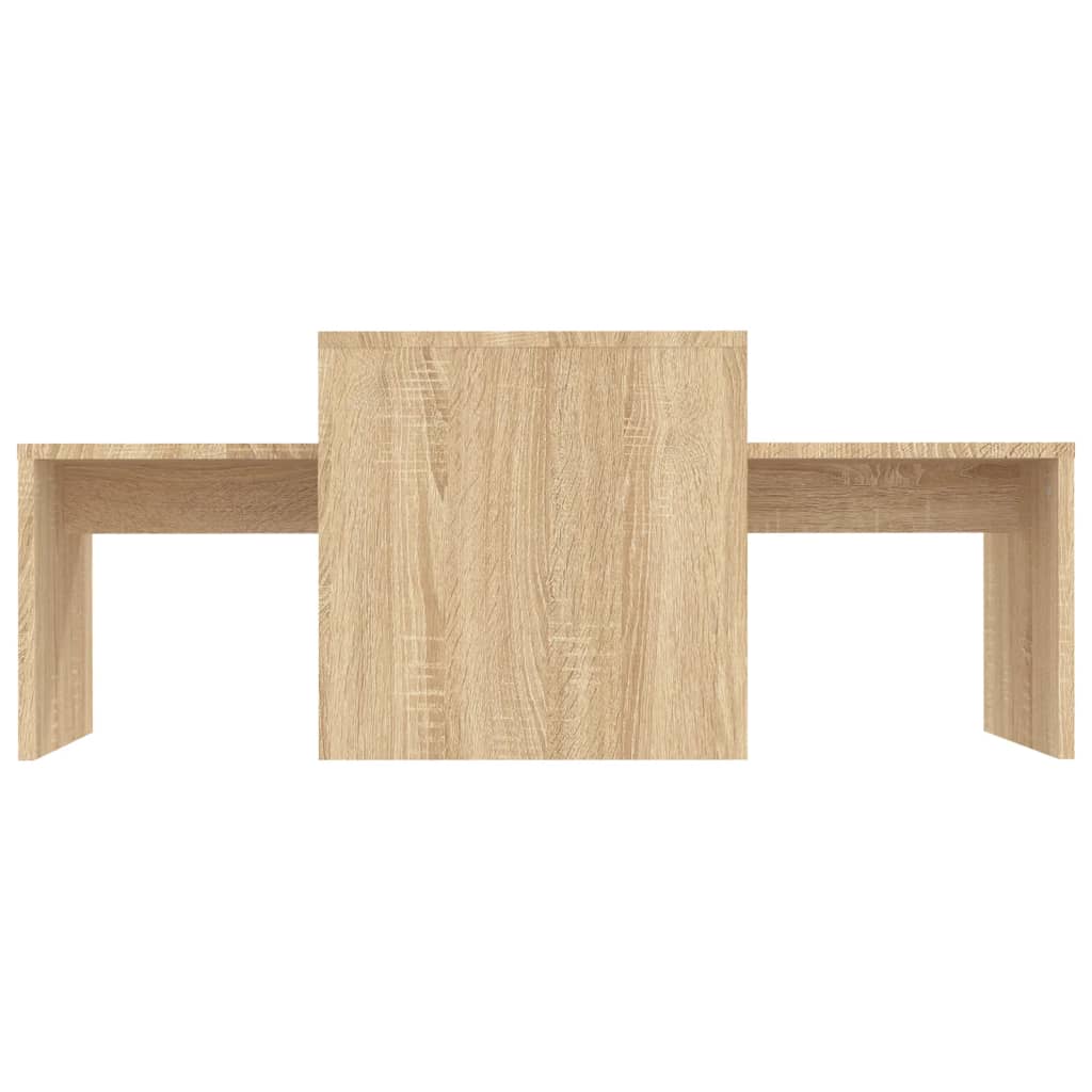 Salontafelset 00X48X40 Cm Spaanplaat Kleurig Sonoma eiken