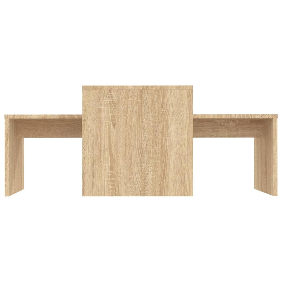 Salontafelset 00X48X40 Cm Spaanplaat Kleurig Sonoma eiken