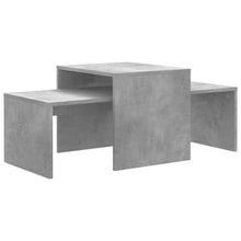 Salontafelset 100X48X40 Cm Bewerkt Hout Betongrijs