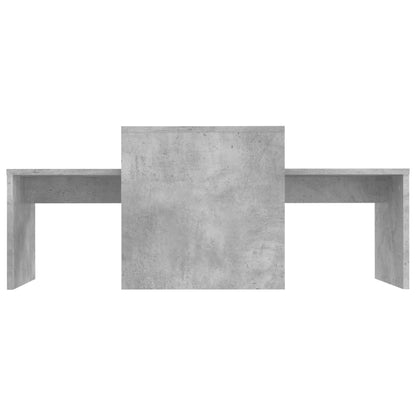 Salontafelset 100X48X40 Cm Bewerkt Hout Betongrijs